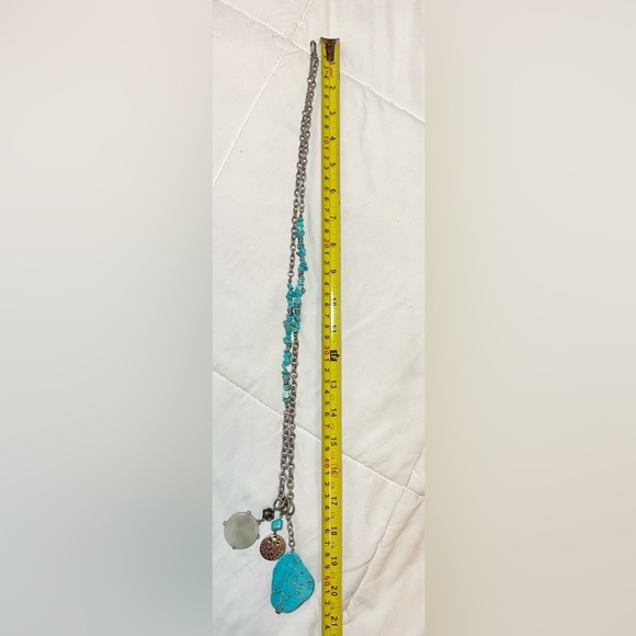 Long Turquoise Necklace with Charms - Picture 6 of 6